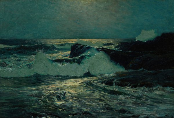 Main Product Photo of Early Moonrise  Painting by Frederick Judd Waugh