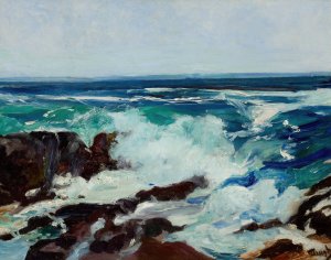 Surf and Spindrift by Frederick Judd Waugh Oil Painting