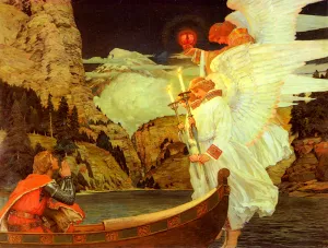 The Knight of the Holy Grail by Frederick Judd Waugh - Oil Painting Reproduction