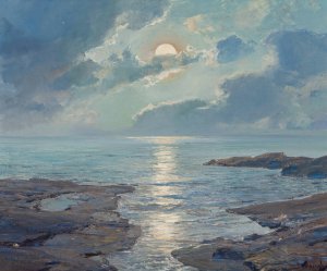 The Risen Moon by Frederick Judd Waugh Oil Painting