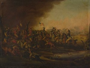Battle of Cowpens by Frederick Kemmelmeyer Oil Painting