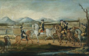 Washington Reviewing the Western Army at Fort Cumberland, Maryland by Frederick Kemmelmeyer Oil Painting