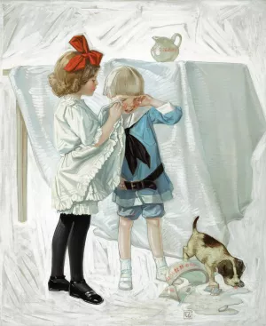 Spilt Milk by Frederick Lowenheim Oil Painting