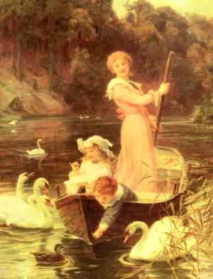 A Day On The River by Frederick Morgan Oil Painting