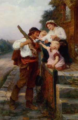 A Fathers Return by Frederick Morgan Oil Painting