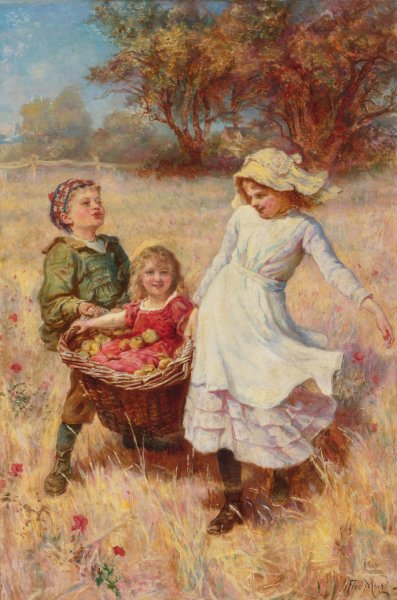 A Heavy Load by Frederick Morgan - Hand-Painted Oil Painting Reproduction
