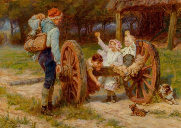 Apple time by Frederick Morgan - Hand-Painted Oil Painting Reproduction