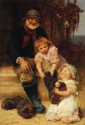 Helping Grandpa by Frederick Morgan Oil Painting