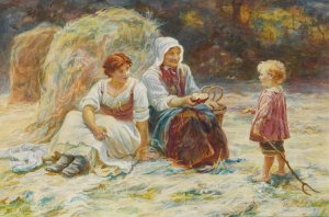 Midday Rest by Frederick Morgan Oil Painting