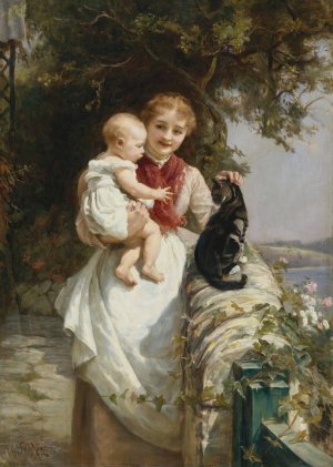 Motherly love by Frederick Morgan Oil Painting