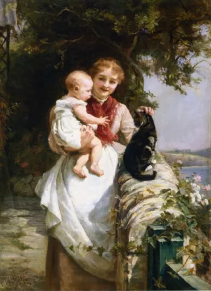 Motherly Love painting by Frederick Morgan