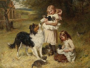 Rival families by Frederick Morgan Oil Painting