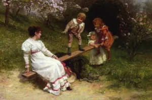 See Saw by Frederick Morgan Oil Painting