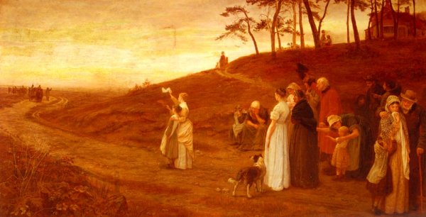 Main Product Photo of The Emigrants' Departure Painting by Frederick Morgan
