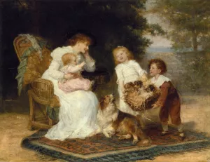 The Little Strangers by Frederick Morgan Oil Painting