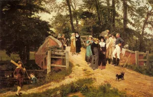 The School Belles painting by Frederick Morgan
