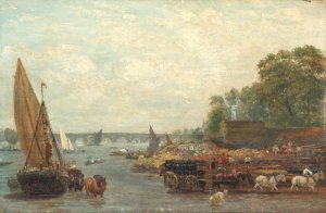 Westminster Bridge by Frederick Nash Oil Painting
