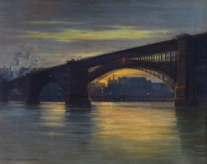 The Bridge by Frederick Oakes Sylvester Oil Painting