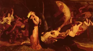 Flight of the Pagan Deities by Frederick Richard Pickersgill Oil Painting
