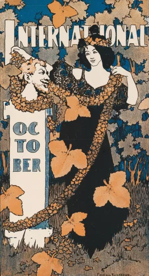 International for October by Frederick Richardson Oil Painting