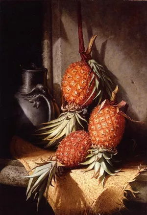 Pineapples painting by Frederick S. Batcheller
