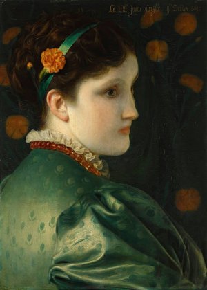 La belle jaune giroflee by Frederick Sandys Oil Painting