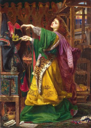 Morgan-Le-Fay by Frederick Sandys Oil Painting
