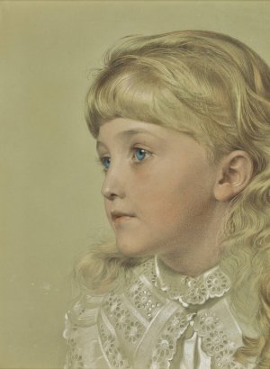 Portrait of may gillilan by Frederick Sandys Oil Painting