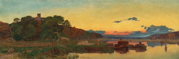 Whitlingham, Norfolk by Frederick Sandys - Hand-Painted Oil Painting Reproduction