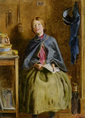A Maid Learning to Read Oil painting by Frederick Smallfield