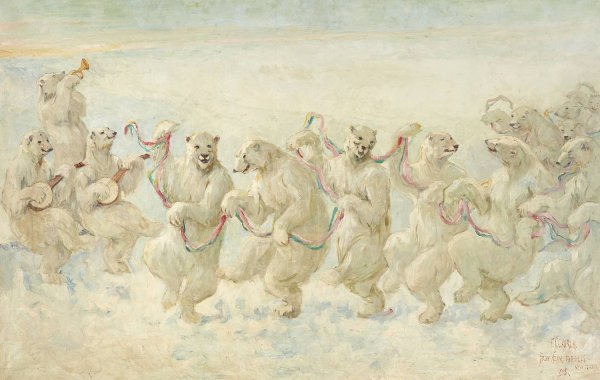 Main Product Photo of The Polar Bear Dance  Painting by Frederick Stuart Church