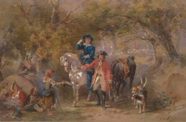 Main Product Photo of Returning from the Chase Painting by Frederick Tayler