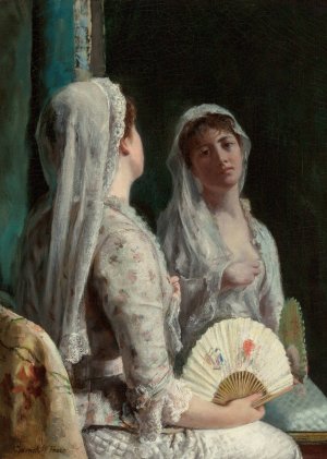 The Old Veil by Frederick Warren Freer Oil Painting