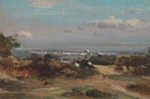 A View in Suffolk by Frederick Waters Watts Oil Painting