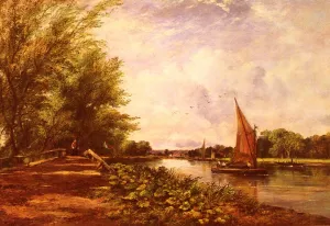 The Riverbank by Frederick Waters Watts - Oil Painting Reproduction