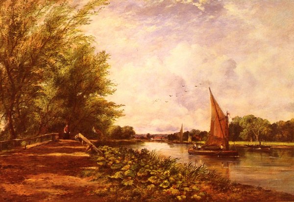 Main Product Photo of The Riverbank Painting by Frederick Waters Watts