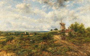View of Hampstead Heath by Frederick Waters Watts Oil Painting
