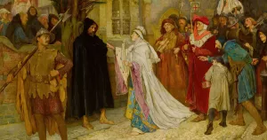 The Penance Of The Duchess Of gloucester by Frederick William Davis Oil Painting