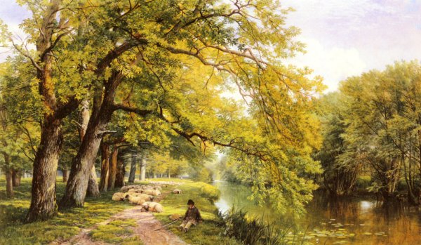 Main Product Photo of At Ockman, Surrey in Summer Painting by Frederick William Hulme