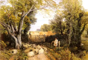 Landscape in Wales by Frederick William Hulme Oil Painting