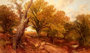 Near Ripley, Surrey Oil painting by Frederick William Hulme
