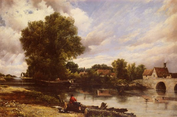 Main Product Photo of Along the River Painting by Frederick William Watts