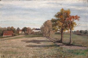 Manor outside Holmestrand Oil painting by Frederik Collett
