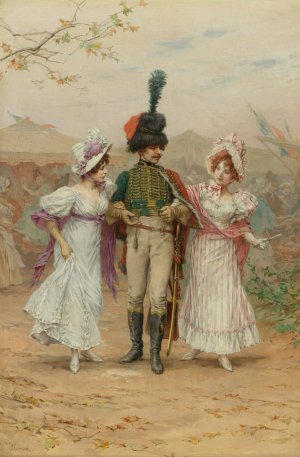 Two Strings To His Bow by Frederik Hendrik Kaemmerer Oil Painting