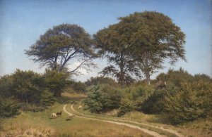 Parti af Faergelunden ved Jaegerspris by Frederik Kraft Oil Painting