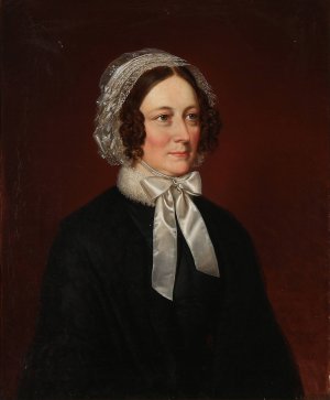Portraet af en kvinde by Frederik Storch Oil Painting