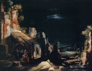 The Adoration of the Shepherds by Frederik Van Valckenborch Oil Painting