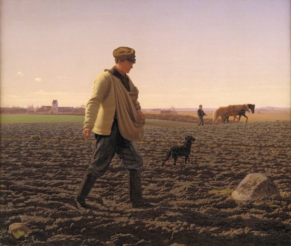 Main Product Photo of A Sower  Painting by Frederik Vermehren
