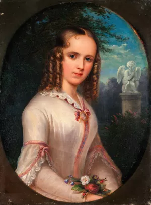Emilie Hogqvist by Fredrik Wohlfart Oil Painting