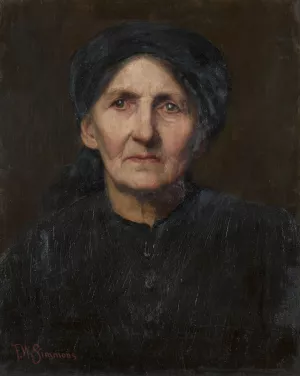 Old Peasant by Freeman Willis Simmons Oil Painting